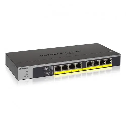[0005877] Netgear GS108LP 8-Port Gigabit PoE Unmanaged Rackmount Switch (PoE Budget 60W)
