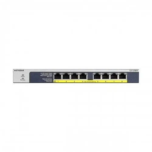 [0005878] Netgear GS108PP 8 +4 PoE Port Pro Safe Gigabit PoE Unmanaged Desktop Switch