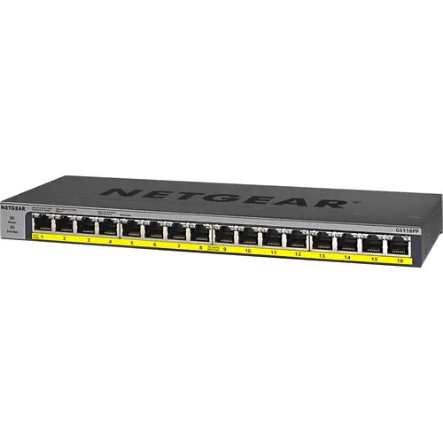 [0005884] Netgear GS116LP 16-Port Gigabit Ethernet Rackmount Unmanaged PoE/PoE+ Switch