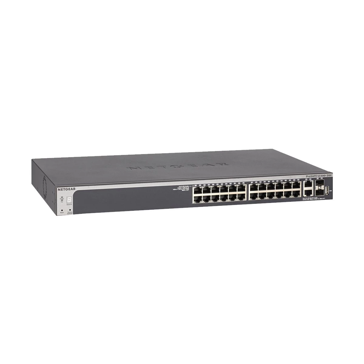Netgear GS728TX 28-Port ProSafe Gigabit Stackable L2 Managed Switch (2-10G Cooper + 2-10G SFP Port)