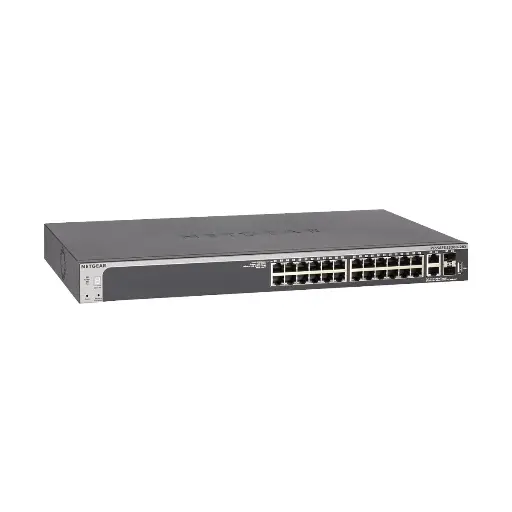 [04547] Netgear GS728TX 28-Port ProSafe Gigabit Stackable L2 Managed Switch (2-10G Cooper + 2-10G SFP Port)
