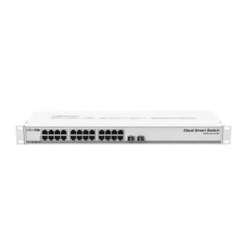 [0005955] Mikrotik CSS326-24G-2S+RM SwOS powered 24 port Gigabit Ethernet switch with two SFP+ ports in 1U rackmount case