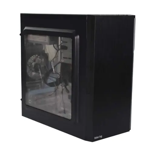[0000391] Value Top VT-R859 Mid Tower Black (Acrylic Side Window) M-ATX Casing with Standard PSU 