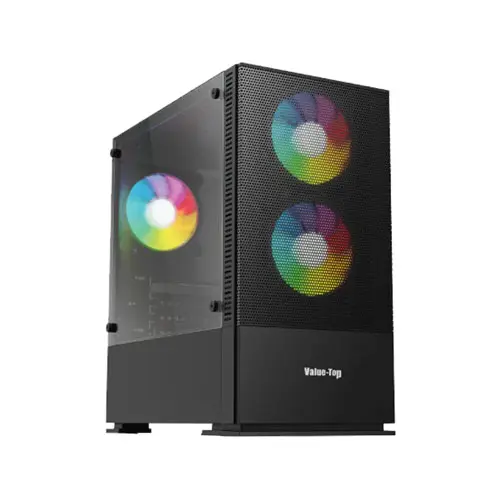 [0000392] Value-Top VT-B701 Mini Tower Gaming Case Black