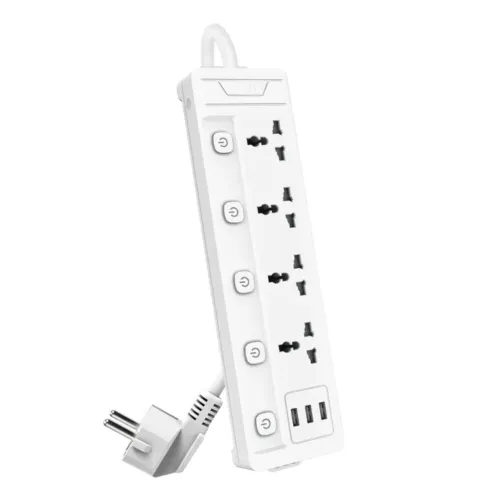 [02047] Deli ET411 2 Pin 4 Port 2 Meter Power Strip