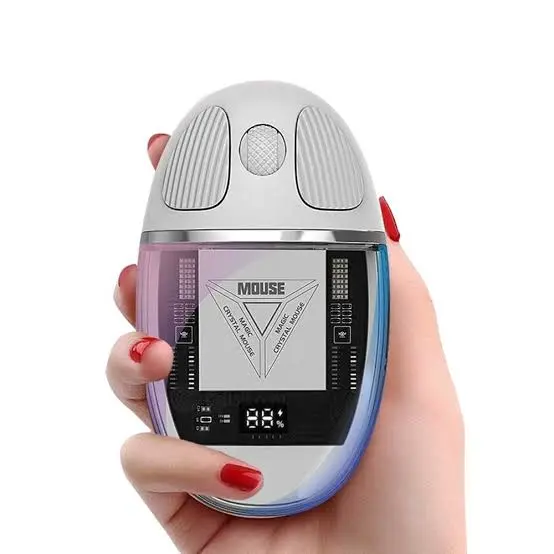 Coteci Magic Crystal Mouse Transparent Texture Dual-mode Rechargeable Wireless Mouse