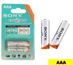 [0006592] SONY AAA (2 PACK) XTRALIFE RECHARGEABLE BATTERY