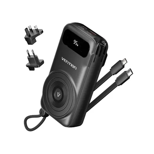 [0000011] Vention FHXB0 10000mAh 22.5W Power Bank With Built-in Type-C and IP Cable 