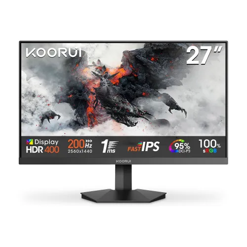 KOORUI G2721P 27" 200Hz 2K QHD 1ms Fast IPS Gaming Monitor 