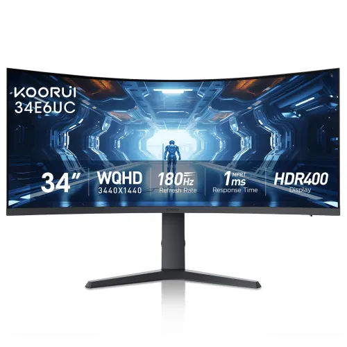KOORUI 34E6UC 34" 165Hz WQHD Curved Gaming Monitor 