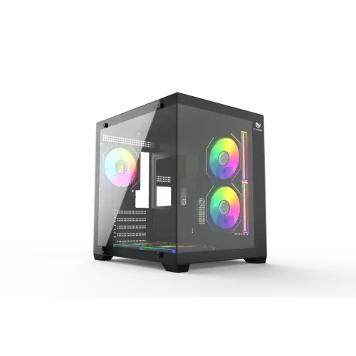 [0014141] T-Wolf Mystery Box NV X5 Infinity ARGB M-ATX Mid Tower Gaming Casing 