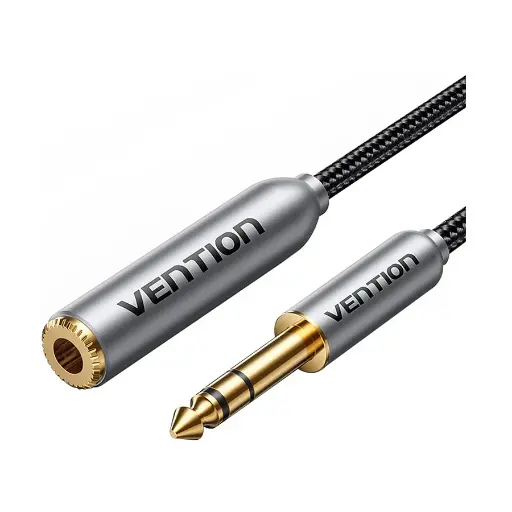 [0014175] Vention BCXHF 6.35mm (TRS) Male to Female, 1 Meter, Gray Audio Cable #BCXHF 