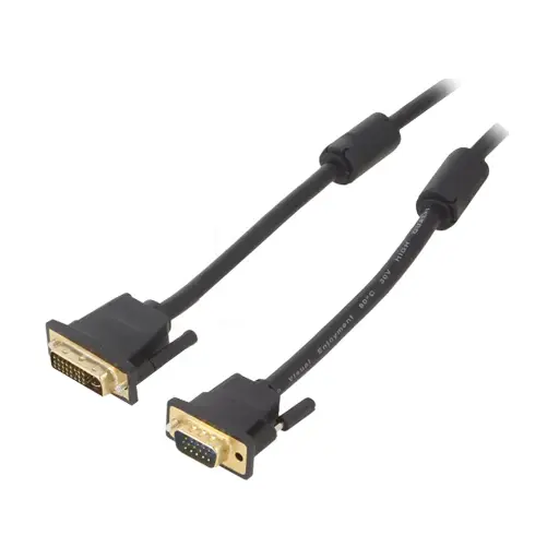 [0014180] Vention EACBG DVI (24+5) Male to VGA Male, 1.5 Meter, Black Cable #EACBG (1080p