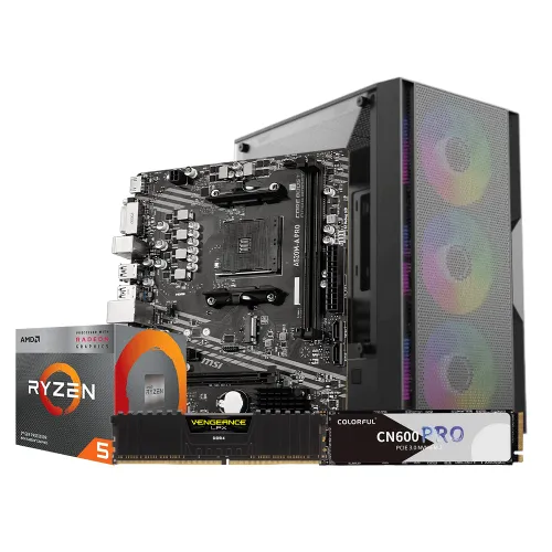 AMD Ryzen 5 5600GT A520M-A PRO 8GB RAM 512GB SSD Desktop PC 