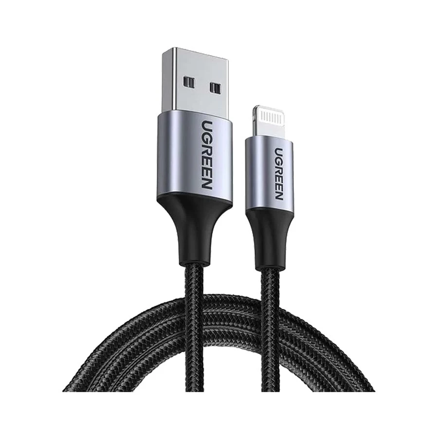 UGREEN US199 (60156) USB Male to Lightning Male, 1 Meter, Black Charging & Data Cable #60156 