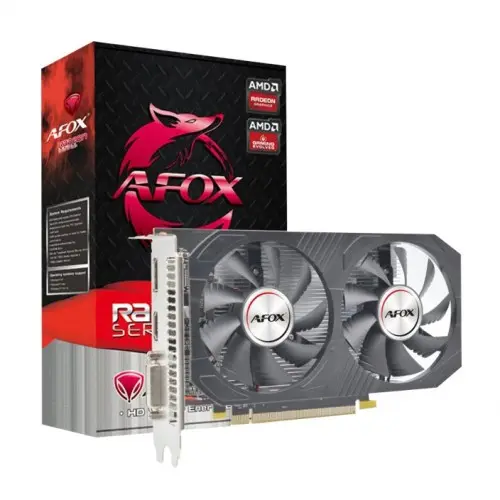 AFOX AFRX550-4096D5H4 AMD Radeon RX550 4GB GDDR5 Dual Fan Graphics Card 