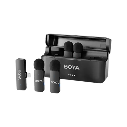 Boya BY-V4U 2.4GHz 4-Channel Mini Wireless Microphone System