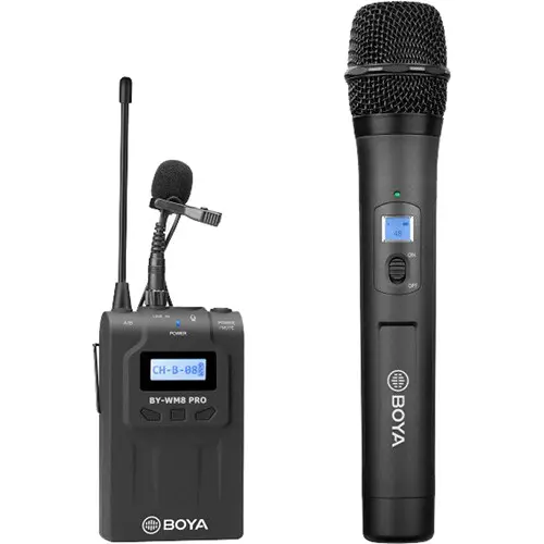 [0006646] Boya BY-WM8 PRO-K3 UHF Camera-Mount Wireless Handheld Microphone System