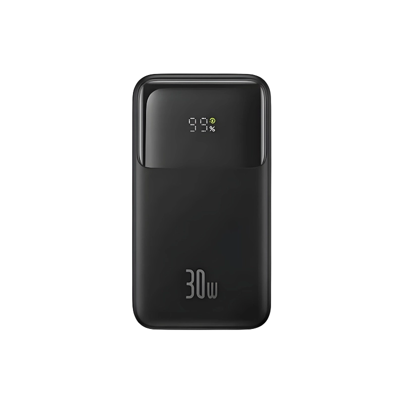 Baseus 10000mAh 30W Power Bank Comet Series Fast Charging Dual Type-C Cable Display Original Black #PPMD10C