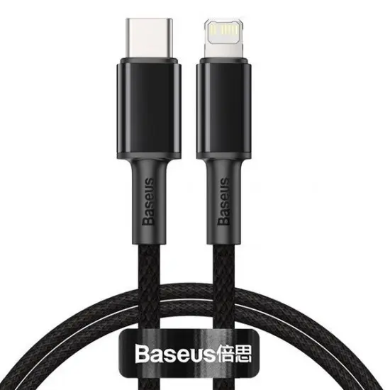 BASEUS CATLGD-01 HIGH DENSITY BRAIDED FAST CHARGING DATA CABLE 1M TYPE-C TO IP PD 20W #PB2800Z-1-P0A3