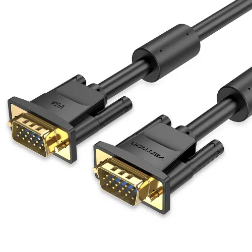 [0014832] VENTION DAEBF VGA(3+6) Male to Male Cable with ferrite cores 1M Black 