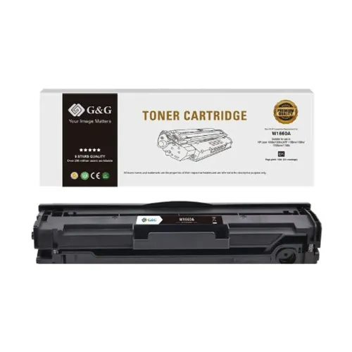G&G W1660A Black Laser Toner with Chip