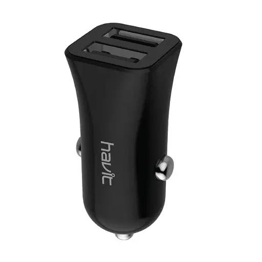 [02886] HAVIT H236 2.1A Dual USB Black Car Charger