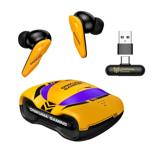 ONIKUMA TX616 Dual-Mic Noise Reduction Earbuds with Tri-Mode Seamless Connectivity