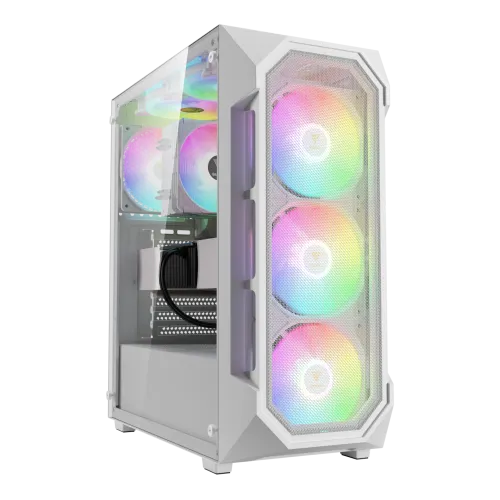 [0006727] Gamdias AURA GC1 ELITE WH ARGB Mesh ATX Mid-Tower Gaming Casing