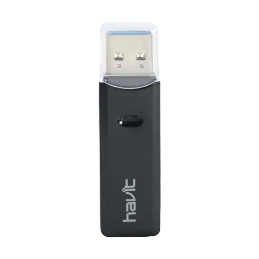 [02915] HAVIT HV-C304 USB 3.0 2 Slot Black Card Reader