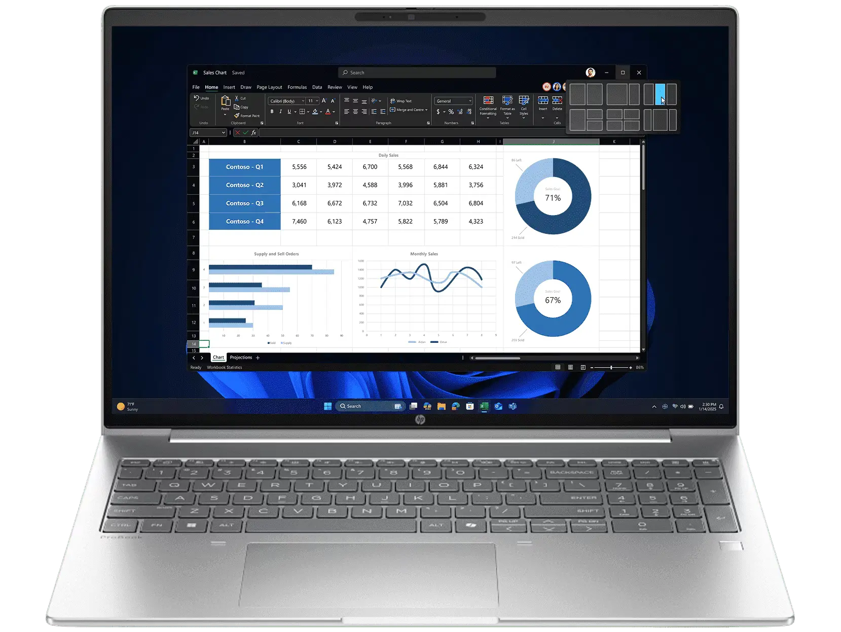 HP ProBook 4 G1i 16 inch AI Laptop, Intel Core Ultra 5 225U, 16GB RAM, 1TB SSD