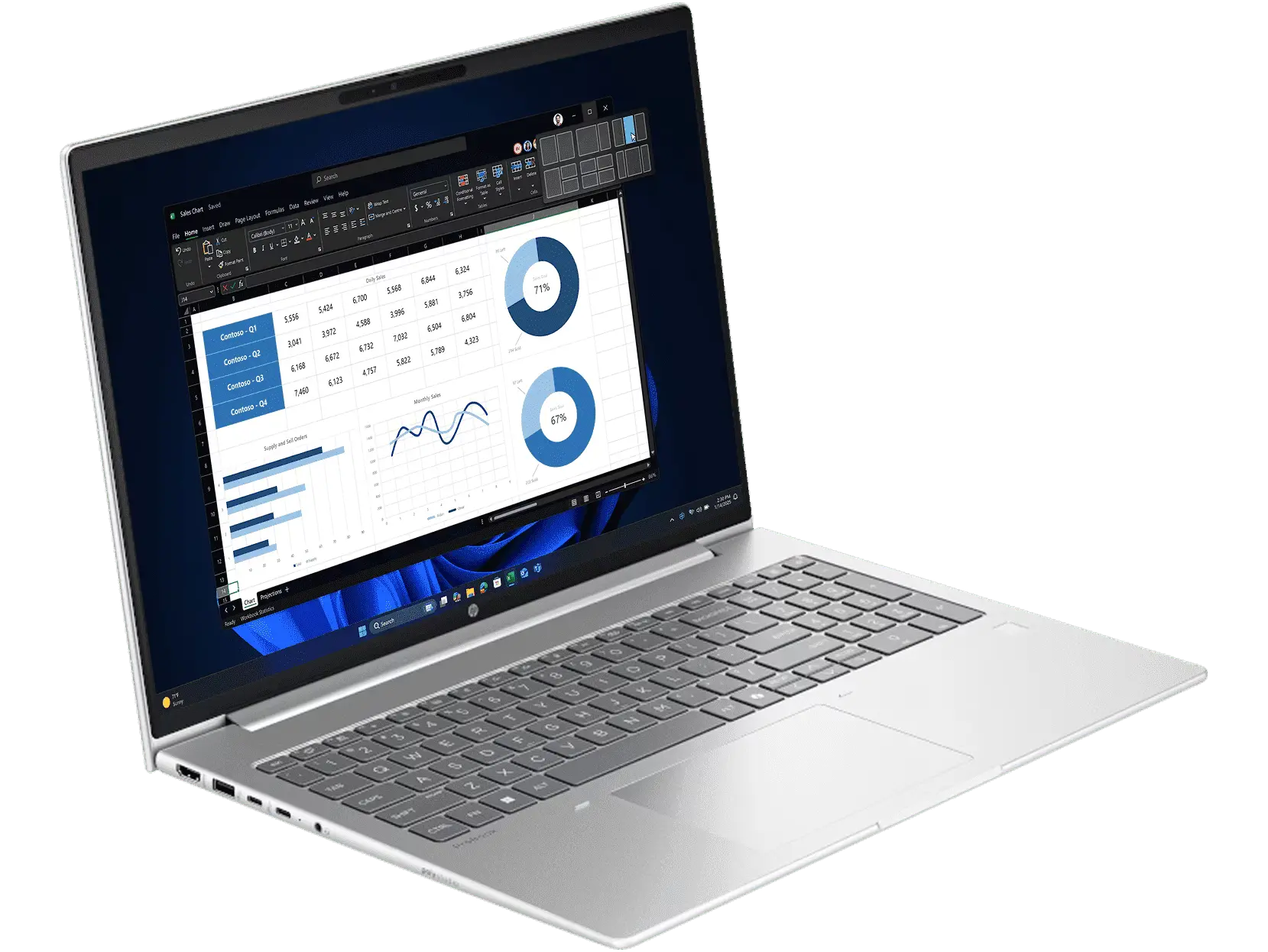 HP ProBook 4 G1i 16 inch AI Laptop, Intel Core Ultra 7 255H, 16GB RAM, 1TB SSD