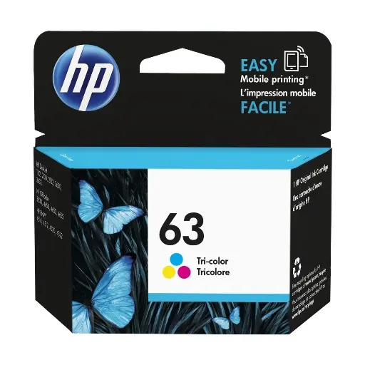 [0004148] HP 63 Tri-color Original Ink Cartridge #F6U61AN/F6U61AA