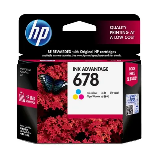 [0004150] HP 678 Tri-color Original Ink Advantage Cartridge (CZ108AA)