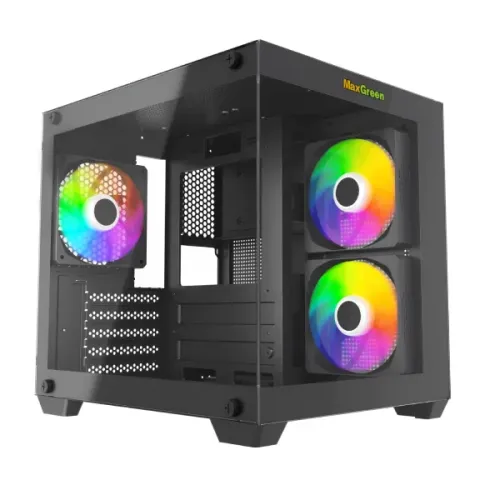 MaxGreen S275-22 Mid-Tower M-ATX Gaming Casing With 3x ARGB Fan