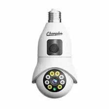 [01234] CHAMPION 3MP Wifi Bulb PTZ Dual Lens Camera(IPC-V380-Q26-L-3MP)