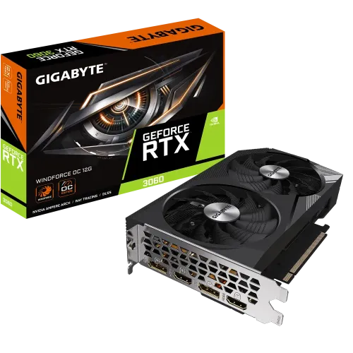 [0007119] GIGABYTE GeForce RTX 3060 WINDFORCE OC 12GB GDDR6 Graphics Card