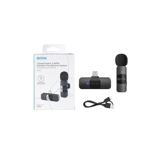 [0000003] Boya BY-V1 Ultracompact 2.4GHz Wireless Microphone System for iOS Device