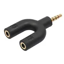 U Shape 3.5mm Audio Splitter for Headphoneand Microphone#107718