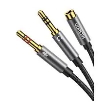 [0007330] UGREEN 3.5MM FEMALE TO 2 MALE AUDIO CABLE BLACK #20899