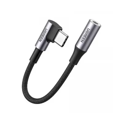 [0007356] UGREEN AV167 (80723) USB-C Male to 3.5mm Female Angled Adapter Aluminum Shell Black