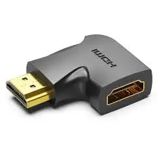 VENTION HDMI 270 DEGREE MALE TO FEMALE VERTICAL FLAT ADAPTER BLACK #AIQB0