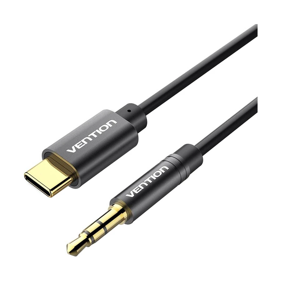 VENTION BGABG Type-C Male to 3.5mm Male 1.5 Meter Black Type-C Converter #BGABG