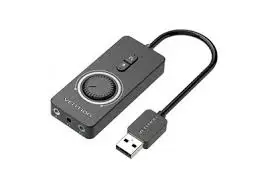 [07225] VENTION USB 0.5M EXTERNAL SOUND CARD WITH VOLUME CONTROL#CDRBD
