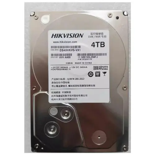 [0007451] Hikvision 4TB 3.5 Inch SATA 5400RPM Surveillance Hard Drive