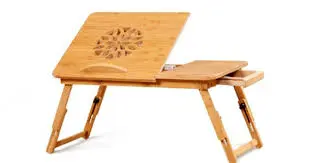 [07389] Wooden Type Laptop Table With 1 Big Cooling Fan #L10 