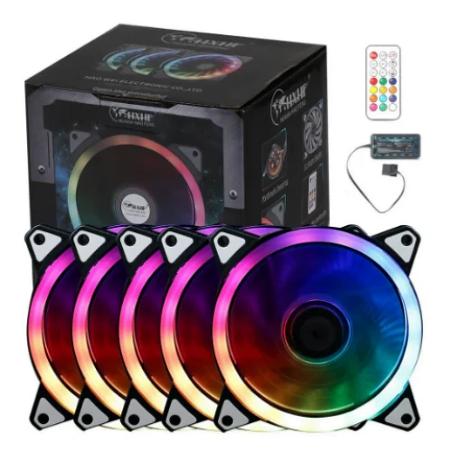 [0007704] HXHF HF-200 RGB 5 IN 1 120MM CASE COOLING FAN PACK