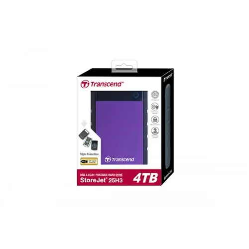 [0008029] Transcend StoreJet 25H3 4TB USB 3.1 External 2.5" Portable Hard Disk