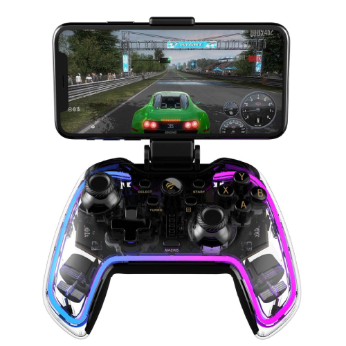 [0008089] HAVIT G158BT Pro Transparent RGB Bluetooth Vibration Gamepad