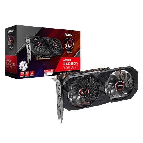 [0008127] ASRock Radeon RX 6500 XT Phantom Gaming D 4GB OC GDDR6 Graphics Card